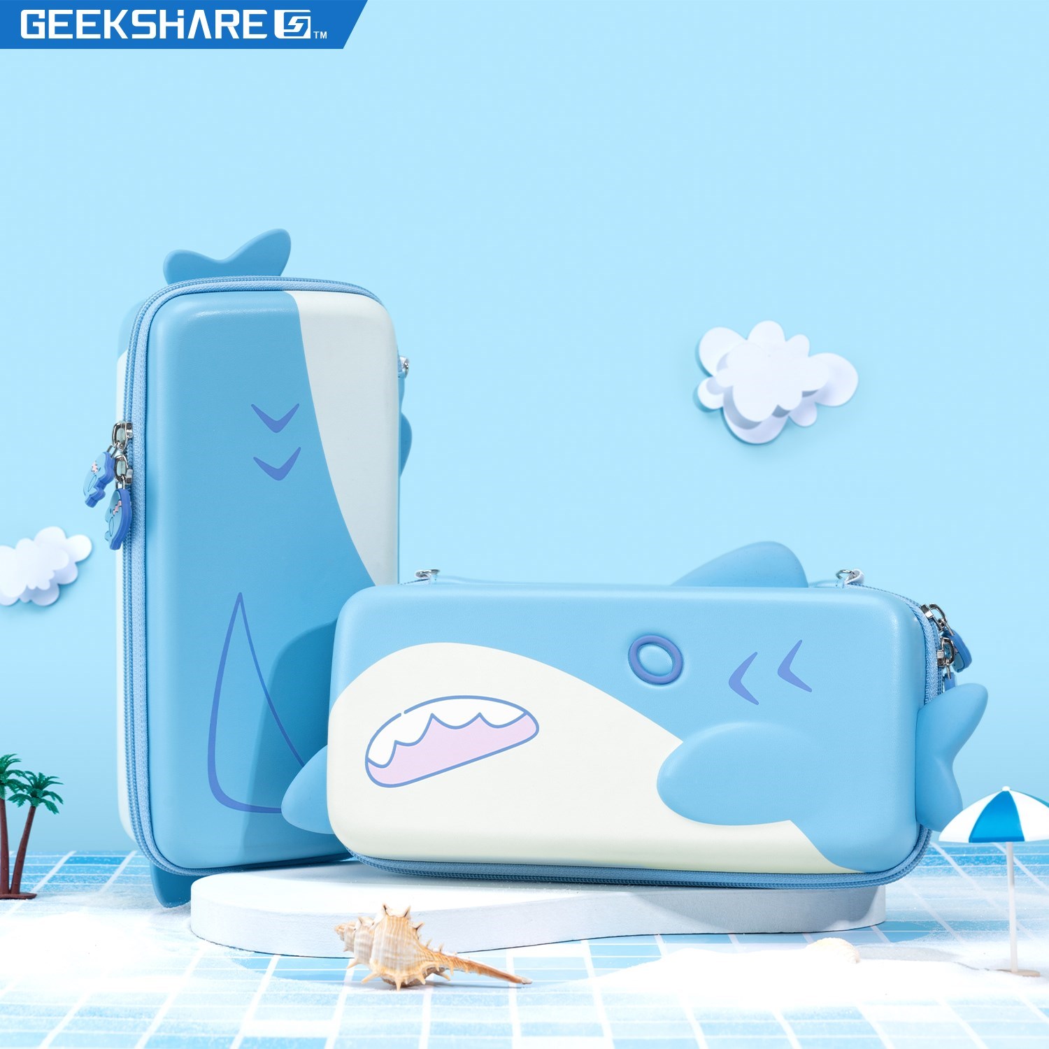 Party Games Switch 1 - GeekShare Nintendo Switch เคสพกพา Shark Party