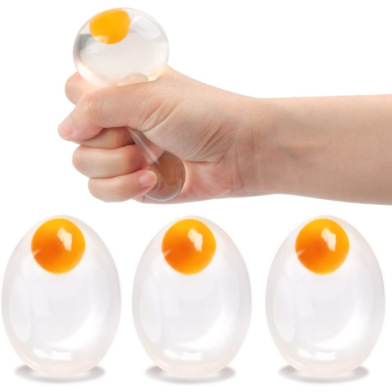Party Games Graduation - ลูกบอลบีบฟังกี้เอ้ก - ของเล่นคลายเครียดใสสำหรับเด็กและผู้ใหญ่ ช่วยลดความวิตกกังวล ของเล่นบีบสแปลท ของเล่นเสริมพัฒนาการทางประสาทสัมผัส