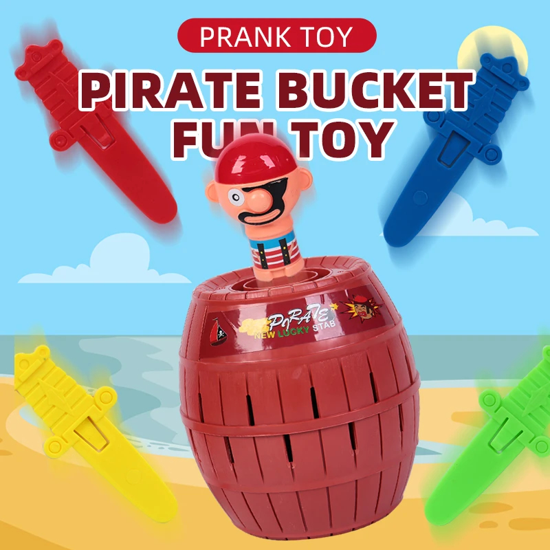 Party Games 15 In 1 - ชุดของเล่นตลกๆ ชุดโจรสลัดในถังพร้อมดาบ ของเล่นเกมจระเข้กัดนิ้ว ของเล่นตลกบนโต๊ะ ของเล่นแกล้งกัน ของเล่นปาร์ตี้แบบอินเทอร์แอคทีฟ