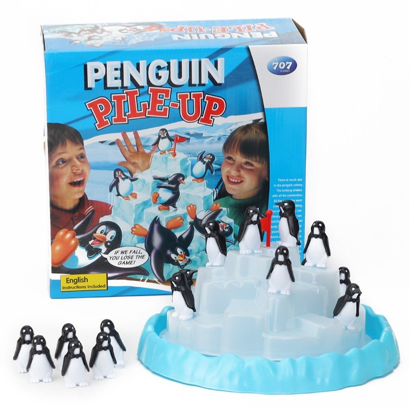 Party Games Adult Birthday - ของเล่นตัวต่อเพนกวินบนภูเขาน้ำแข็ง เกมกระดานปริศนา ของเล่นเสริมพัฒนาการเด็กเล็ก ของเล่นสำหรับงานปาร์ตี้ ของขวัญวันเกิดสำหรับเด็ก