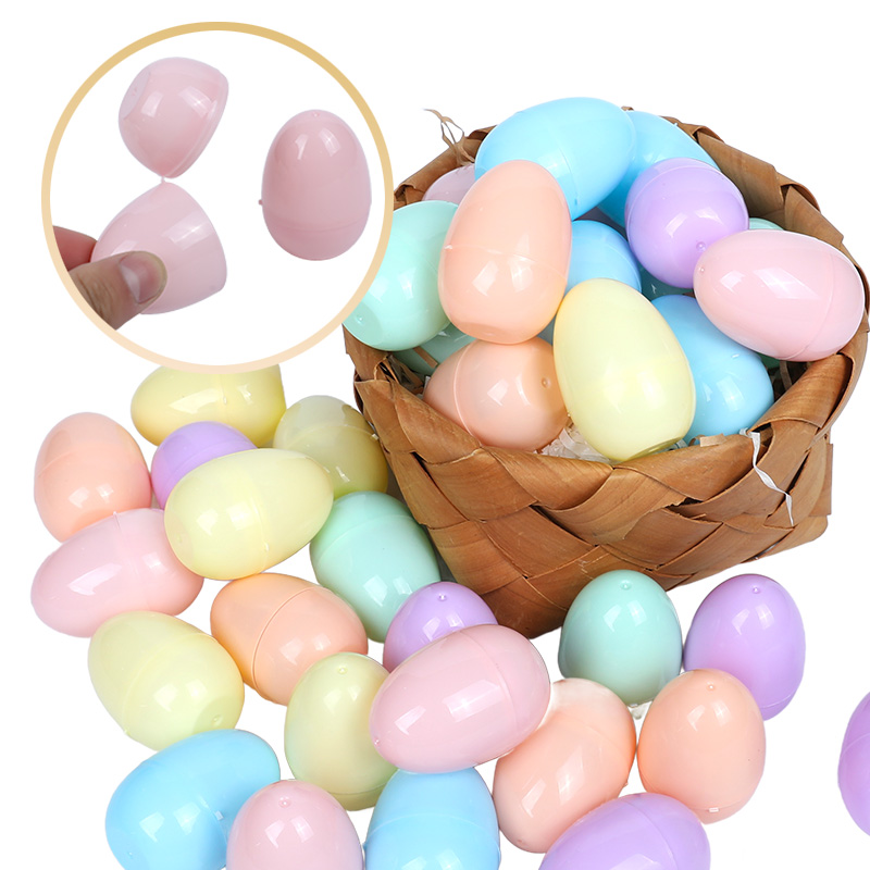 Party Games Egg - 12/24-Pack เติมไข่อีสเตอร์พลาสติก-Macaron สีที่ว่างเปล่าไข่สําหรับของขวัญขนม,ไข่ Hunt เกม Props