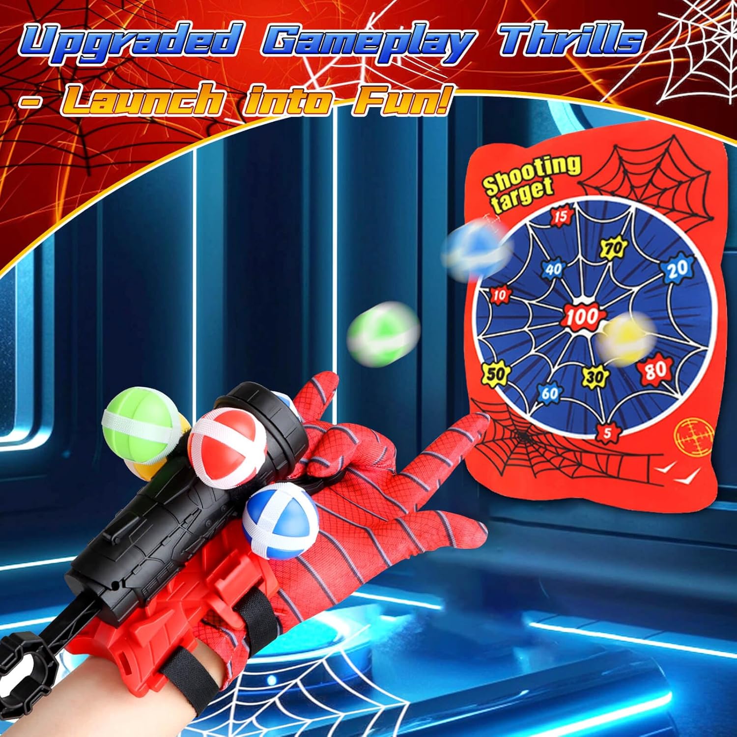 Party Games 15 In 1 - ปืนยิงลูกบอลเหนียวแบบการ์ตูน พร้อมเป้าปาลูกดอก สำหรับเด็ก เล่นสนุก ปาร์ตี้ กิจกรรมกลางแจ้ง