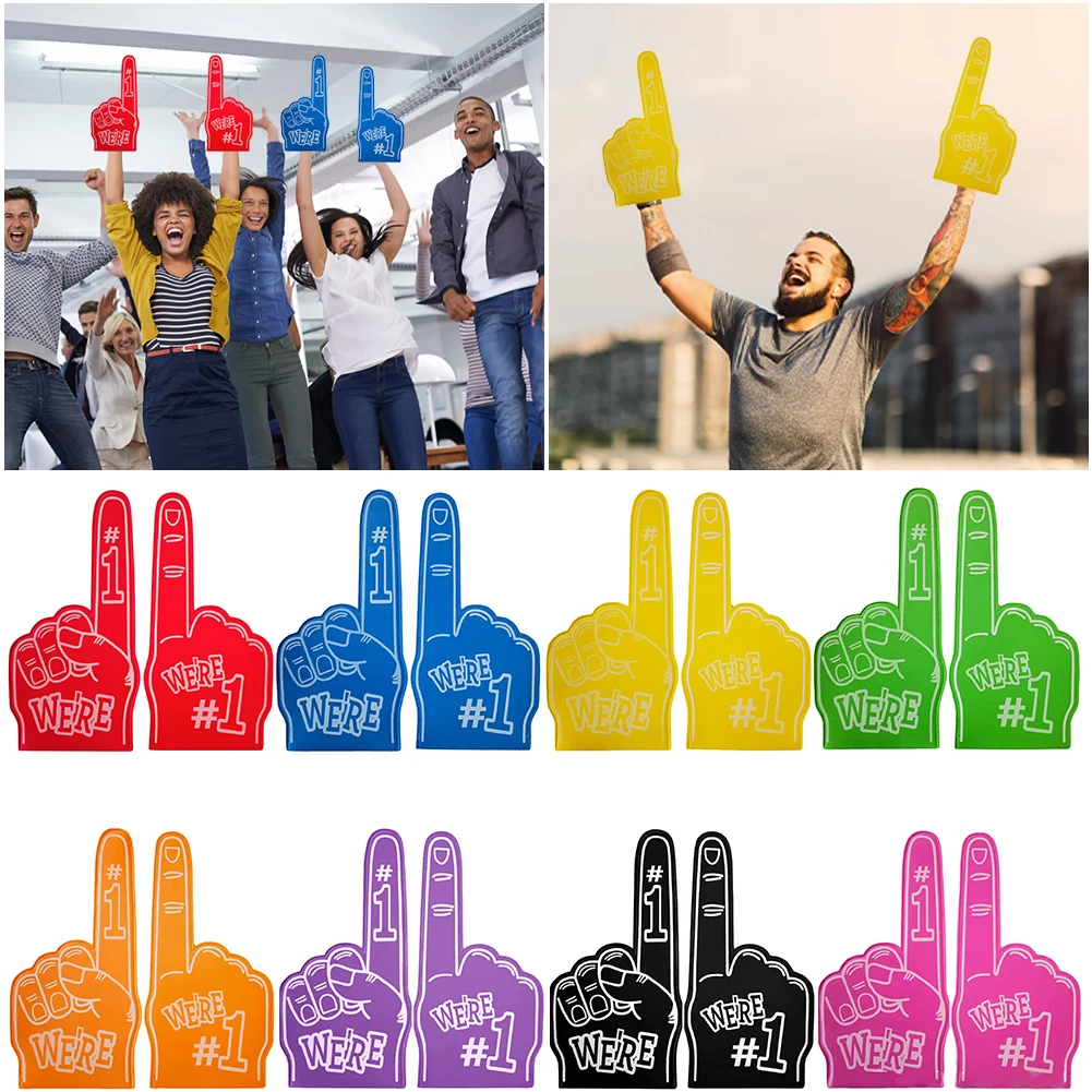 Party Games Popular - ถุงมือเชียร์งานอีเว้นท์ยอดนิยมแบบใหม่ 1 ชิ้น ท่าทางชูมือแสดงชัยชนะ หมายเลข ถุงมือเชียร์การแข่งขัน