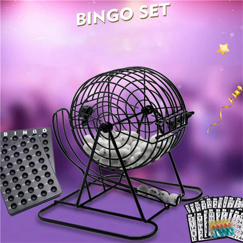 Party Games Large Groups - ชุดของเล่นเกมบิงโกแบบหรูหราอุปกรณ์ประกอบฉากเกมลอตเตอรีอุปกรณ์ประกอบฉากเกมบนโต๊ะแบบแมนนวล
