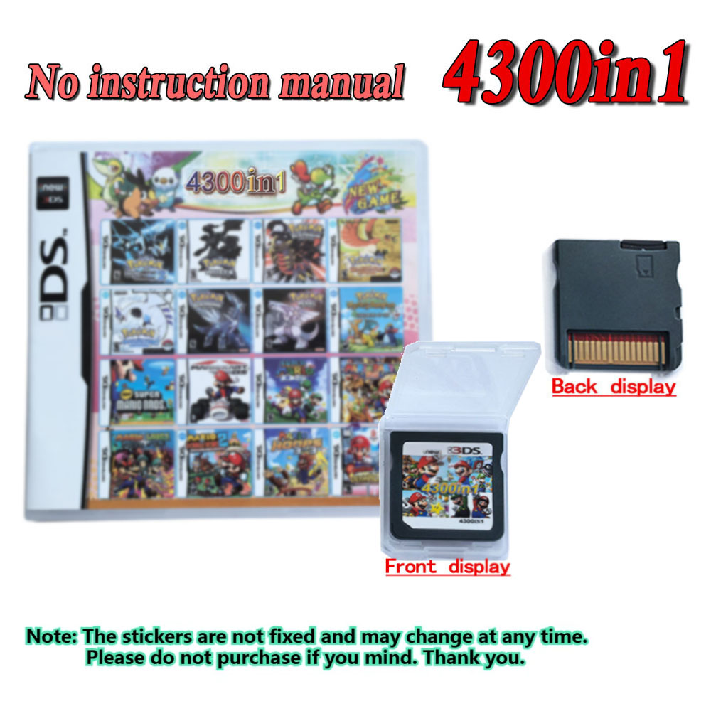 Party Games Gender Reveal - ตลับเกมรวม 4300 เกมใน 1 สำหรับเครื่องเล่นเกมพกพา DS