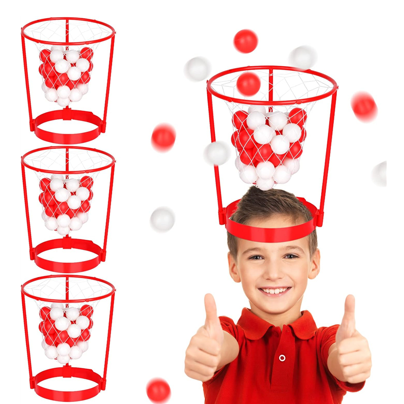 Party Games Adults Indoor - Head Hoop ชุดเกมปาร์ตี้บาสเกตบอลสําหรับเด็กและผู้ใหญ่ Carnival เกมแถบคาดศีรษะปรับได้สําหรับกิจกรรมกลางแจ้งในร่มของขวัญสนุก