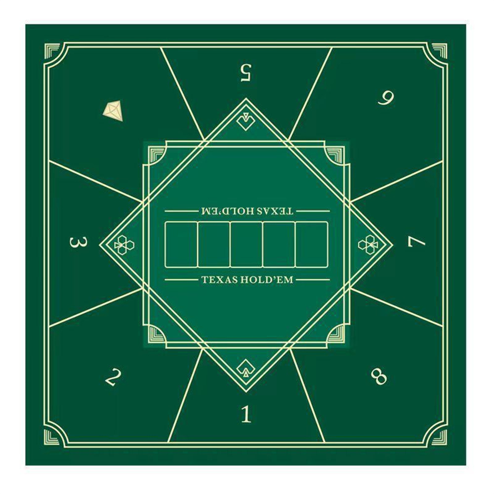 Party Games Board Game - แผ่นรองเล่นโป๊กเกอร์เท็กซัสโฮลเอ็มแบบหนา กันน้ำ ทำจากยาง เหมาะสำหรับการเดินทาง เล่นเกมคาสิโน ใช้ในบ้าน
