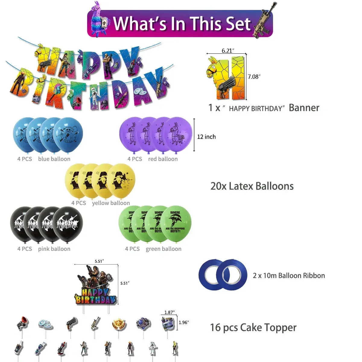 เกมส์สุดฮิตธีมฟอร์ทไนท์ DIY ลู - Party Games Kids Birthday บทวิจารณ์และราคา