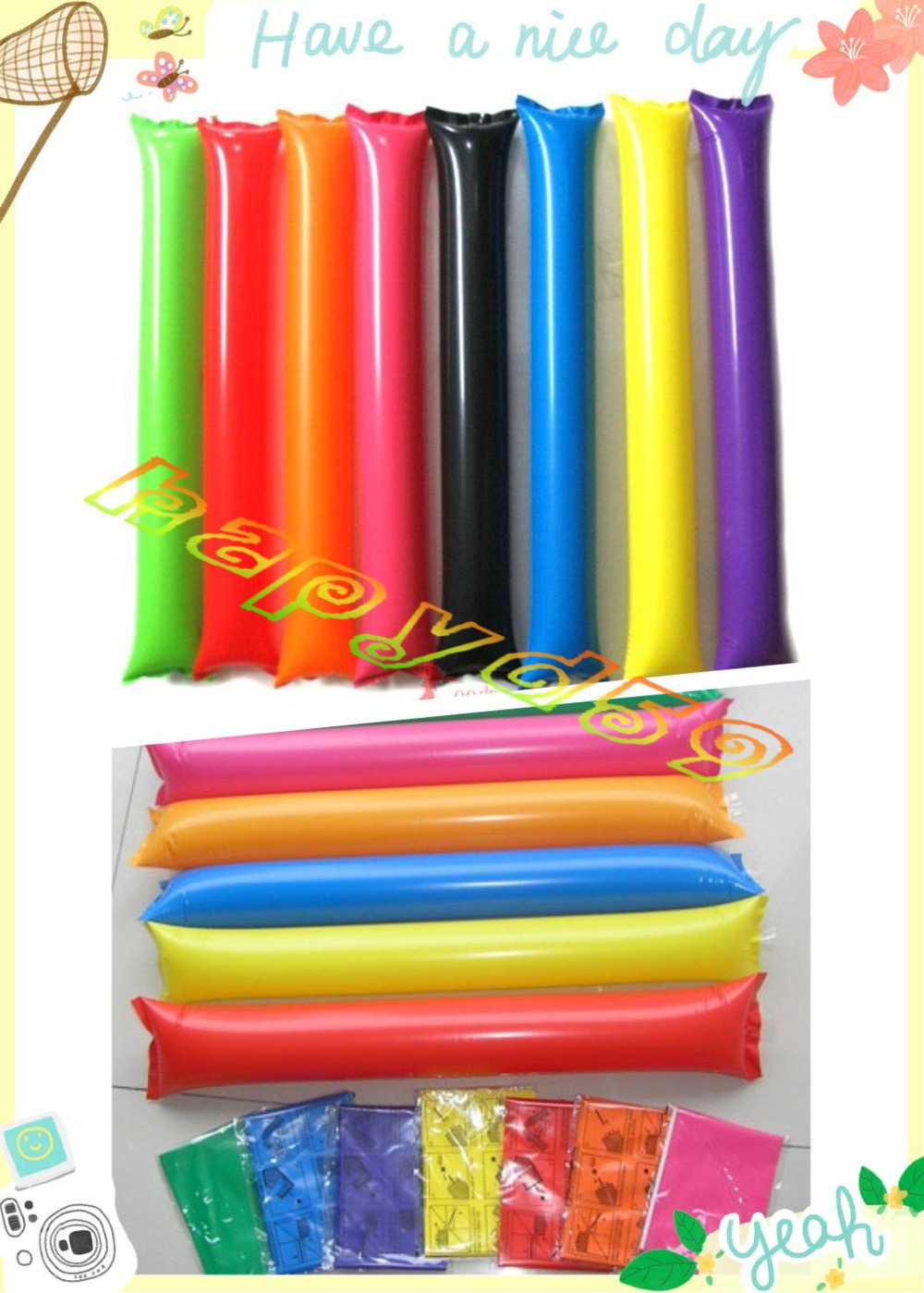 100 ชิ้น 60 เซนติเมตร clapper  - Party Games Gender Reveal บทวิจารณ์และราคา