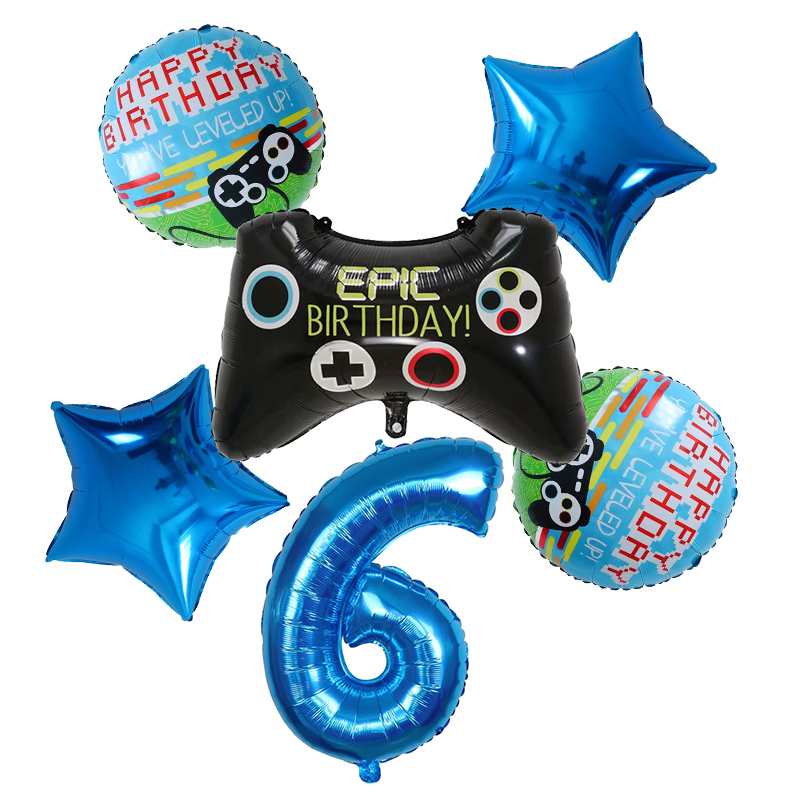 ลูกโป่งฟอยล์รูปเกมแพด 6 ชิ้น ส - Party Games Kids Birthday บทวิจารณ์และราคา
