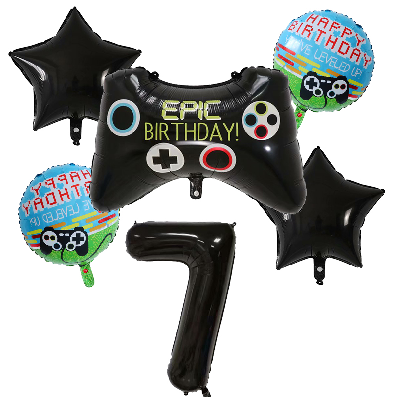 ลูกโป่งฟอยล์รูปเกมแพด 6 ชิ้น ส - Party Games Kids Birthday บทวิจารณ์และราคา