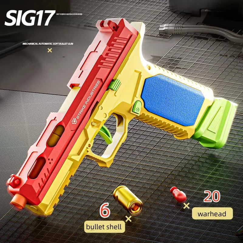 ปืนของเล่นยิงต่อเนื่อง G17 ปืน - Party Games Popular บทวิจารณ์และราคา