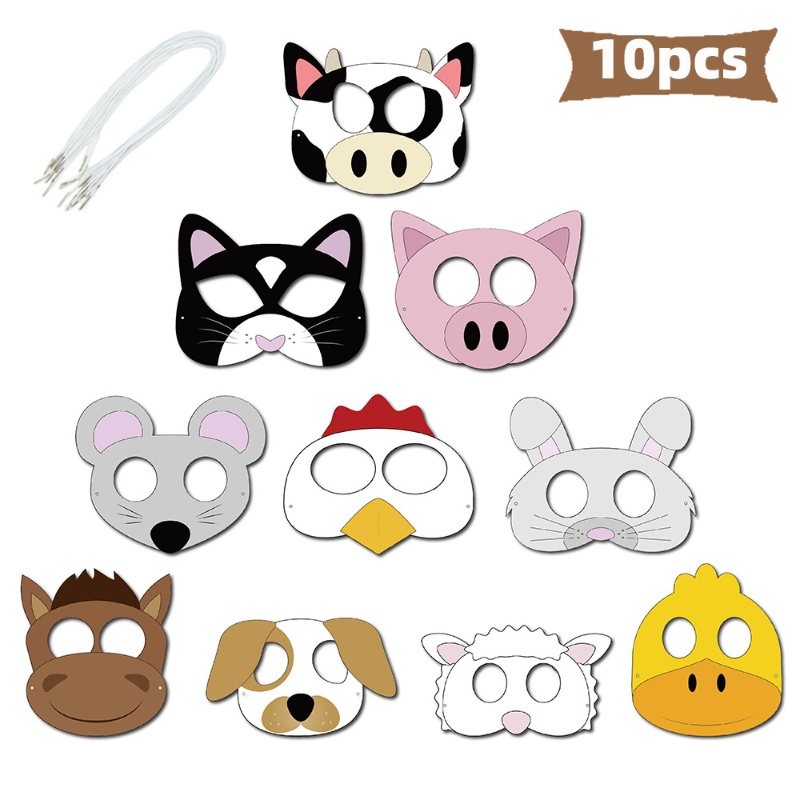 หน้ากากกระดาษลายการ์ตูนสัตว์ธี - Party Games Gender Reveal บทวิจารณ์และราคา